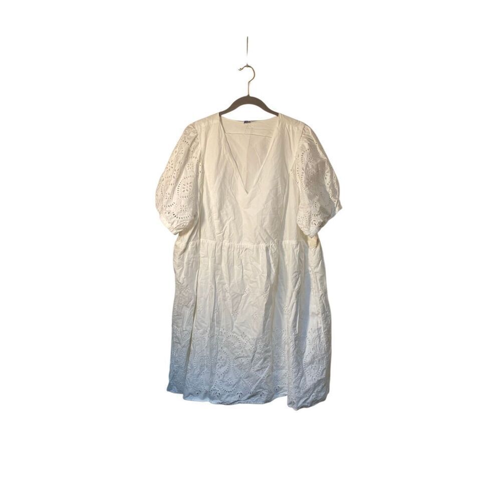 Old navy women’s white BoHo eyelet lace V-neck dress XXL